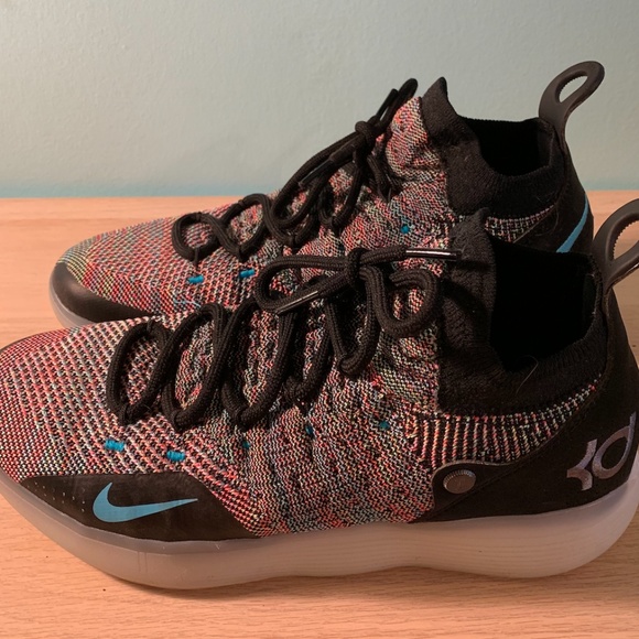 Nike Zoom KD 11 EP Basketball Shoes Rainbow sz8.5 - Picture 2 of 4